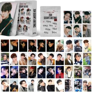 200Pcs ANITEEZ Stickers ANITEEZ Photocards Set Pack Gifts,91Pcs Vinyl Waterproof Stickers + 109Pcs Lomo Cards for Decoration(Red)