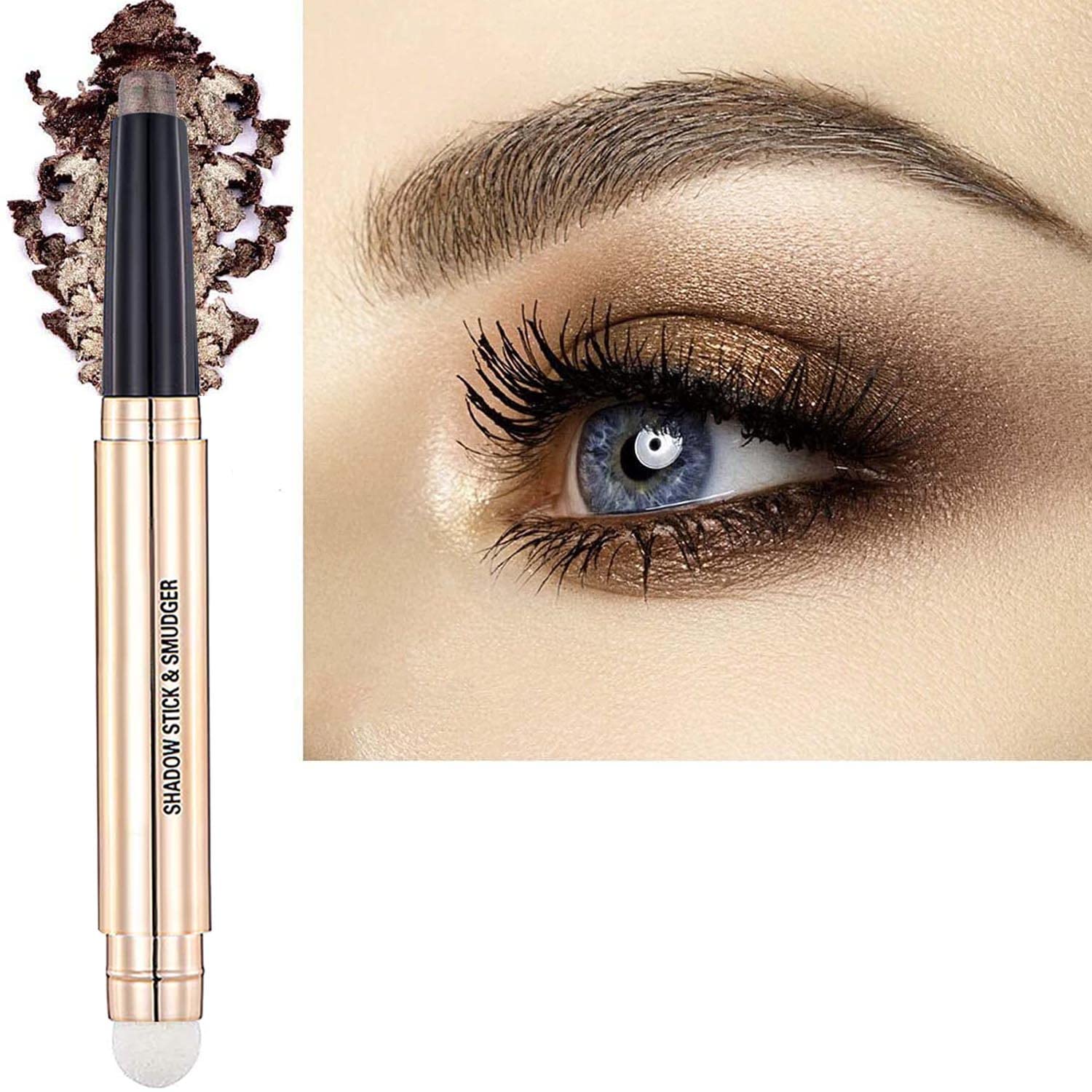 Brown Eyeshadow Stick Eyeliner pencil For Eye Makeup Cream Shimmer Smooth Glitter Dark Light Matte Single Crayon Primer Palette Hypoallergenic Natural Waterproof Long Lasting Eyeshadow 07