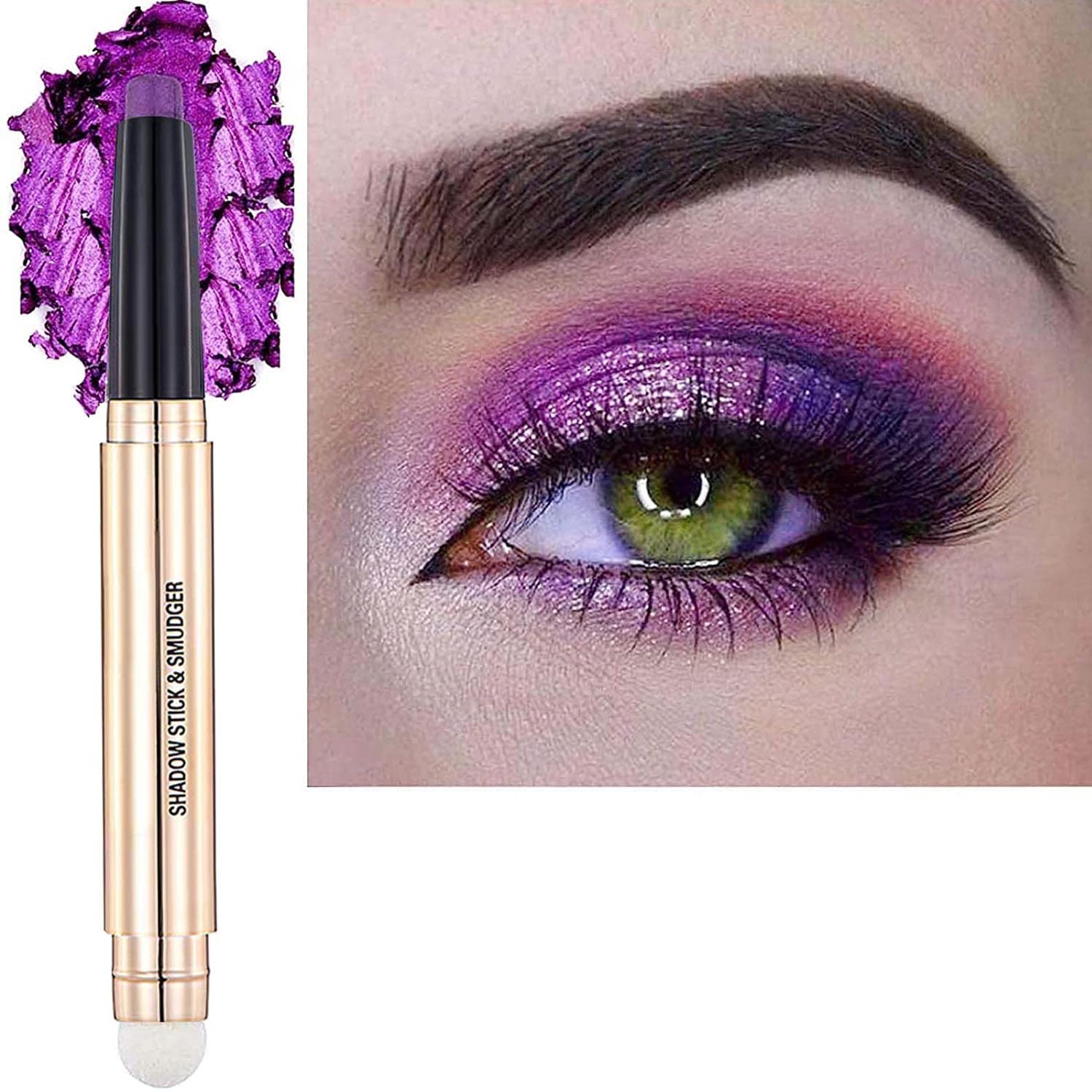 Purple Eyeshadow Stick Eyeliner pencil For Eye Makeup Cream Shimmer Smooth Glitter Dark Light Matte Single Crayon Primer Palette Hypoallergenic Natural Waterproof Long Lasting Eyeshadow