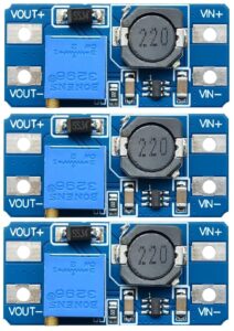 wwzmdib mt3608 2a dc-dc converter 2-24v to 5-28v adjustable boost module (3 pcs)