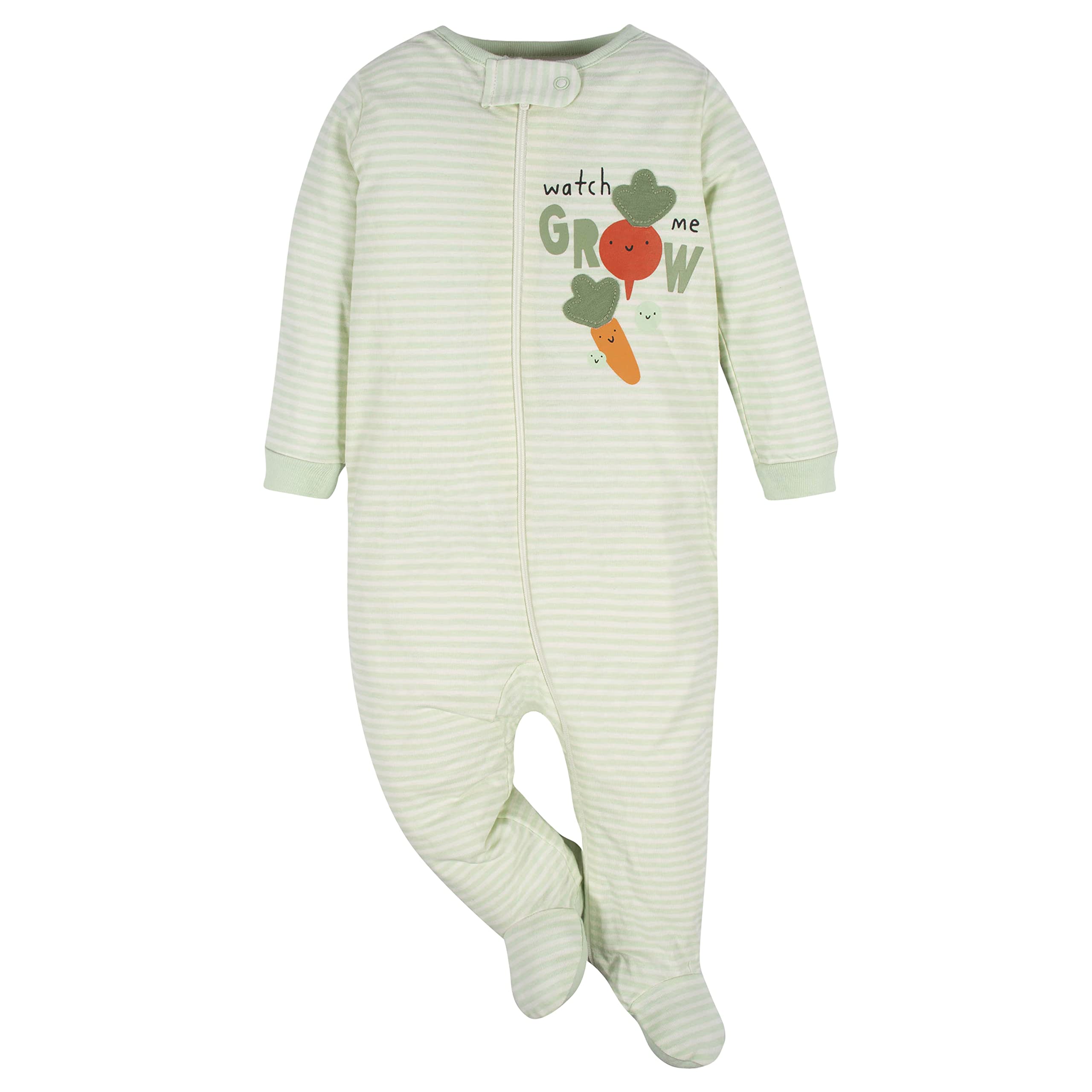 Gerber Unisex Baby 4 Pack 'N Play Footie And Toddler Sleepers, Happy Veggies, Newborn US