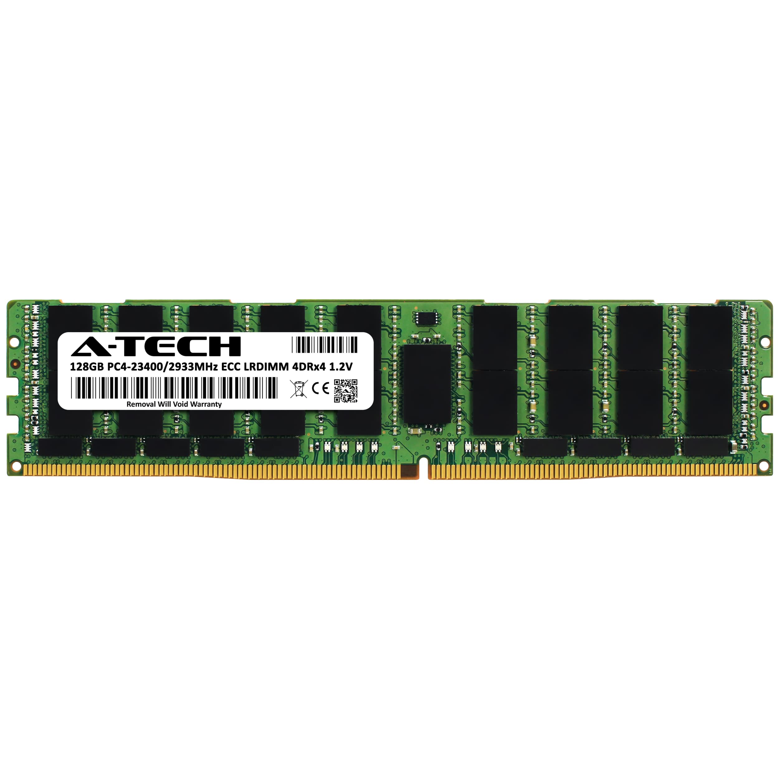 A-Tech 128GB Replacement for Samsung M386AAG40MMB-CVF - DDR4 2933MHz PC4-23400 ECC Load Reduced LRDIMM 288-Pin 4Rx4 1.2V - Single Server Memory RAM Stick (M386AAG40MMB-CVF-ATC)