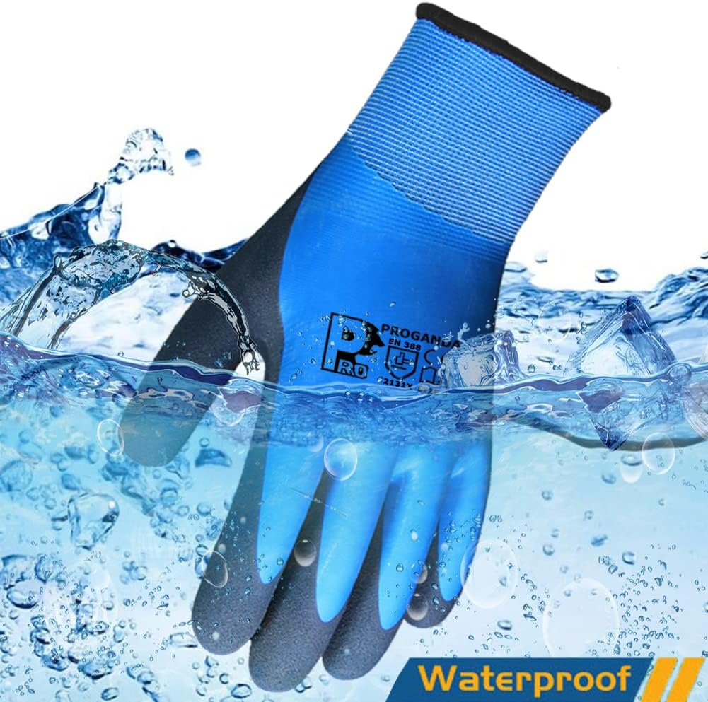 Waterproof Thermal Winter Work Gloves Fleece Liner Insulated Warm for Gardening Car Washing Fishing Outdoor