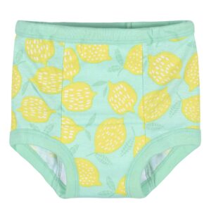 Gerber Baby Girls Infant Toddler 4 Pack Potty Training Pants Underwear Peach and Yellow 3T