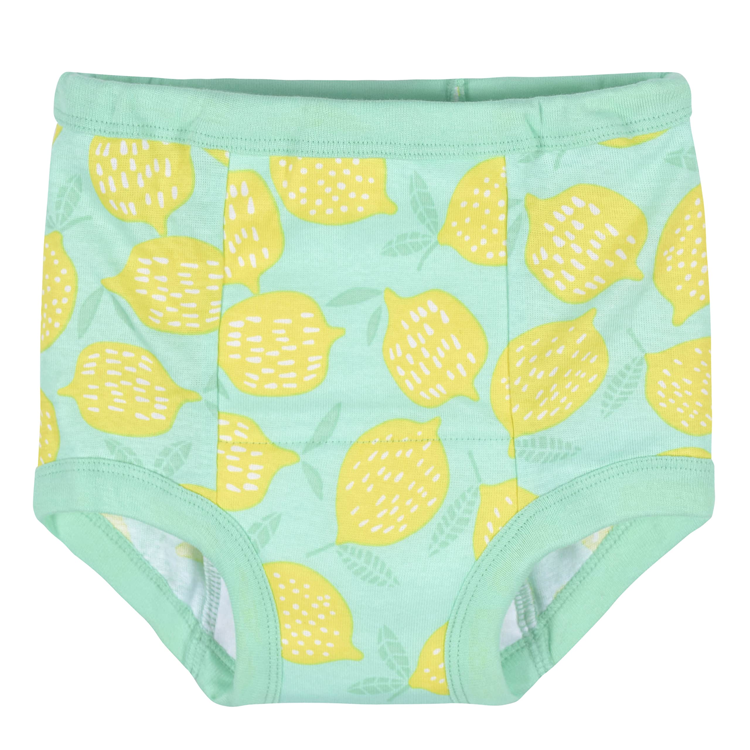 Gerber Baby Girls Infant Toddler 4 Pack Potty Training Pants Underwear Peach and Yellow 3T