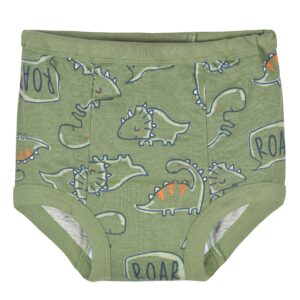 Gerber Baby Boys Infant Toddler 4 Pack Potty Training Pants Underwear Dino Green and Navy 3T