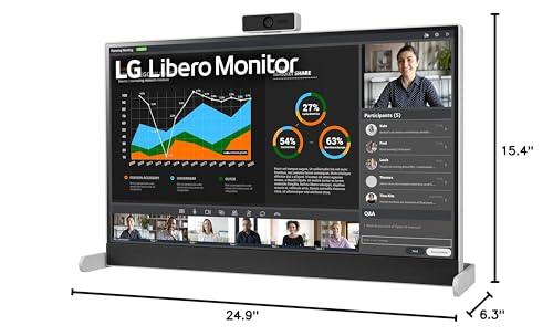 LG 27MQ70QC-S.AUS 27" QHD IPS HDR 10 Libero Monitor with Detachable Full HD Webcam