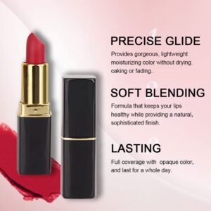 evpct 3Pcs Dark Light Bright Red Silky Velvet Matte Lipstick Pack Sets for Women,Ruby Red Long Lasting Smudge Proof Lip Stain Makeup Sets Kit 24 hours original