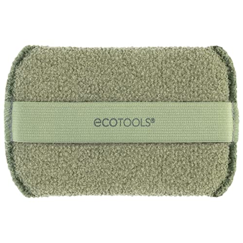 EcoTools Exfoliating Body Buffer, For Body Cleansing, Removes Dead Skin, Moderate Exfoliation, Bath & Shower Accessory, Designed With Strap, Sustainable & Vegan Body Scrubber, 4 Count