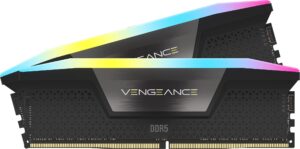 corsair vengeance rgb ddr5 ram 32gb (2x16gb) 5200mhz cl40 intel xmp icue compatible computer memory - black (cmh32gx5m2b5200c40)