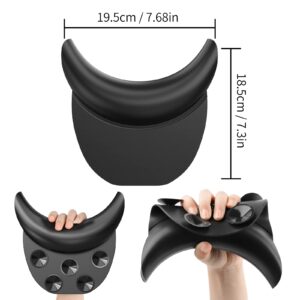 Shampoo Bowl Neck Cushion, AISEELY Neck Rest for Shampoo Bowl, Shampoo Neck Rest for Sink, Portable Shampoo Bowl Neck Rest for Salon Spa, Silicone Neck Rest Cushion with Curved Suction Cup