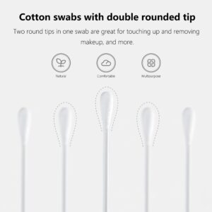 Natural Paper Cotton Swabs 500ct, Double Tips Cotton Buds for Personal Care