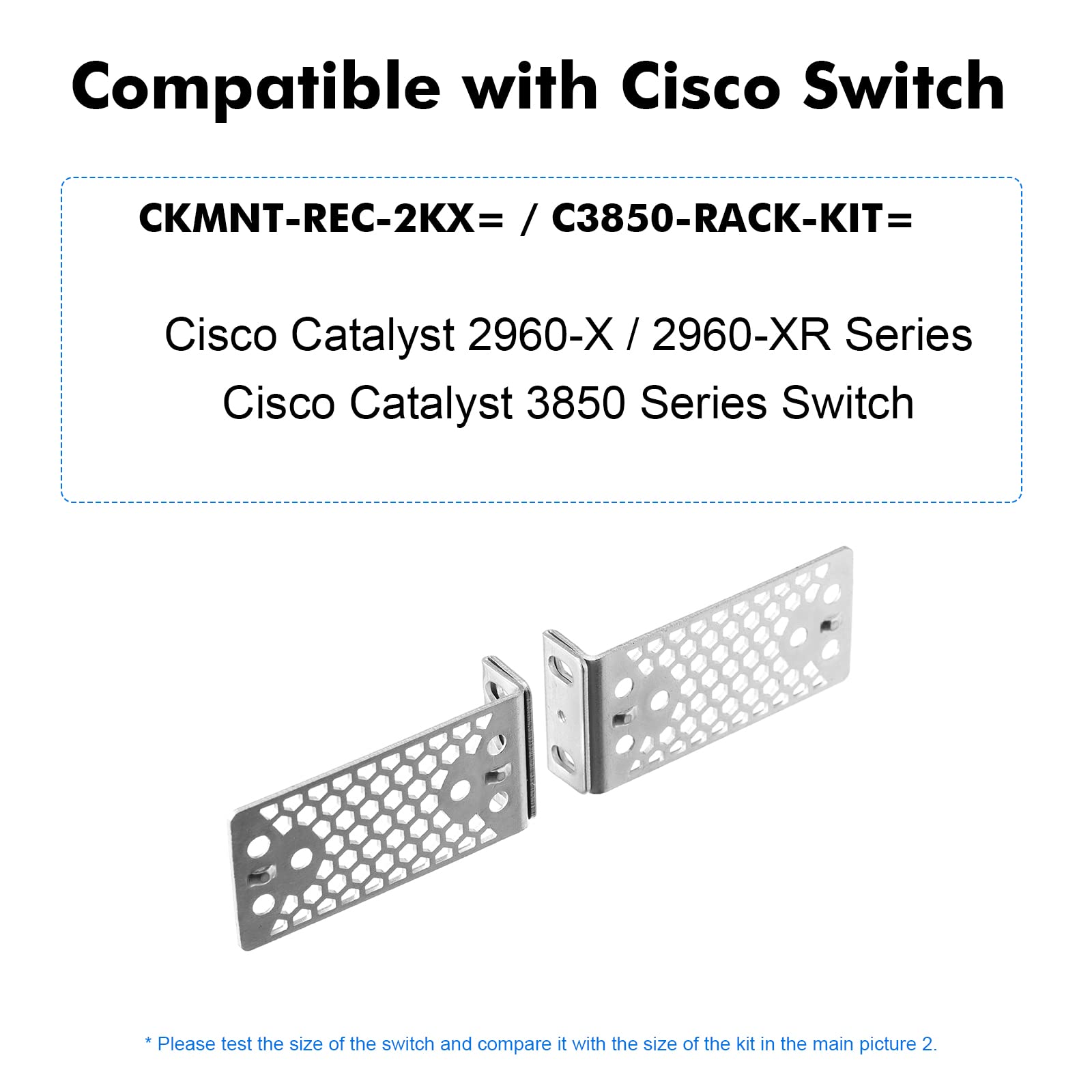 MokerLink Metal Rack Mount Ear for 17.3 inch Switches, Compatible for Cisco 2960X 2960XR 3650 3850 Network Switch