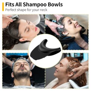 Shampoo Bowl Neck Cushion, AISEELY Neck Rest for Shampoo Bowl, Shampoo Neck Rest for Sink, Portable Shampoo Bowl Neck Rest for Salon Spa, Silicone Neck Rest Cushion with Curved Suction Cup