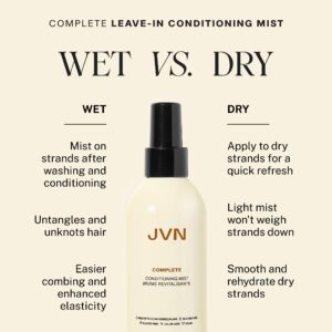 JVN Complete Leave-In Conditioning Mist, Frizz-Free Hydration Spray, UV Protection, Vegan Formula, Sulfate-Free, 5 Fluid Ounces