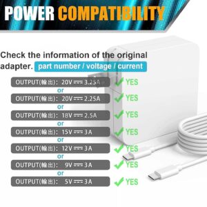 Replacement 65W 45W Samsung Galaxy Book pro 360 Charger USB C for NP950QDB NP930QDB Galaxy Book Pro NP950XDB NP930XDB 15.6”13.3 KA1US KA2US KB1US KB2US Laptop Power Supply Adapter Cord