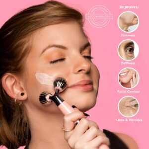 Spa Sciences ISLA Ice + Heat Contouring Roller (Face, Neck, and Décolletage) – Including Steel + Bonus Genuine Rose Quartz Globes