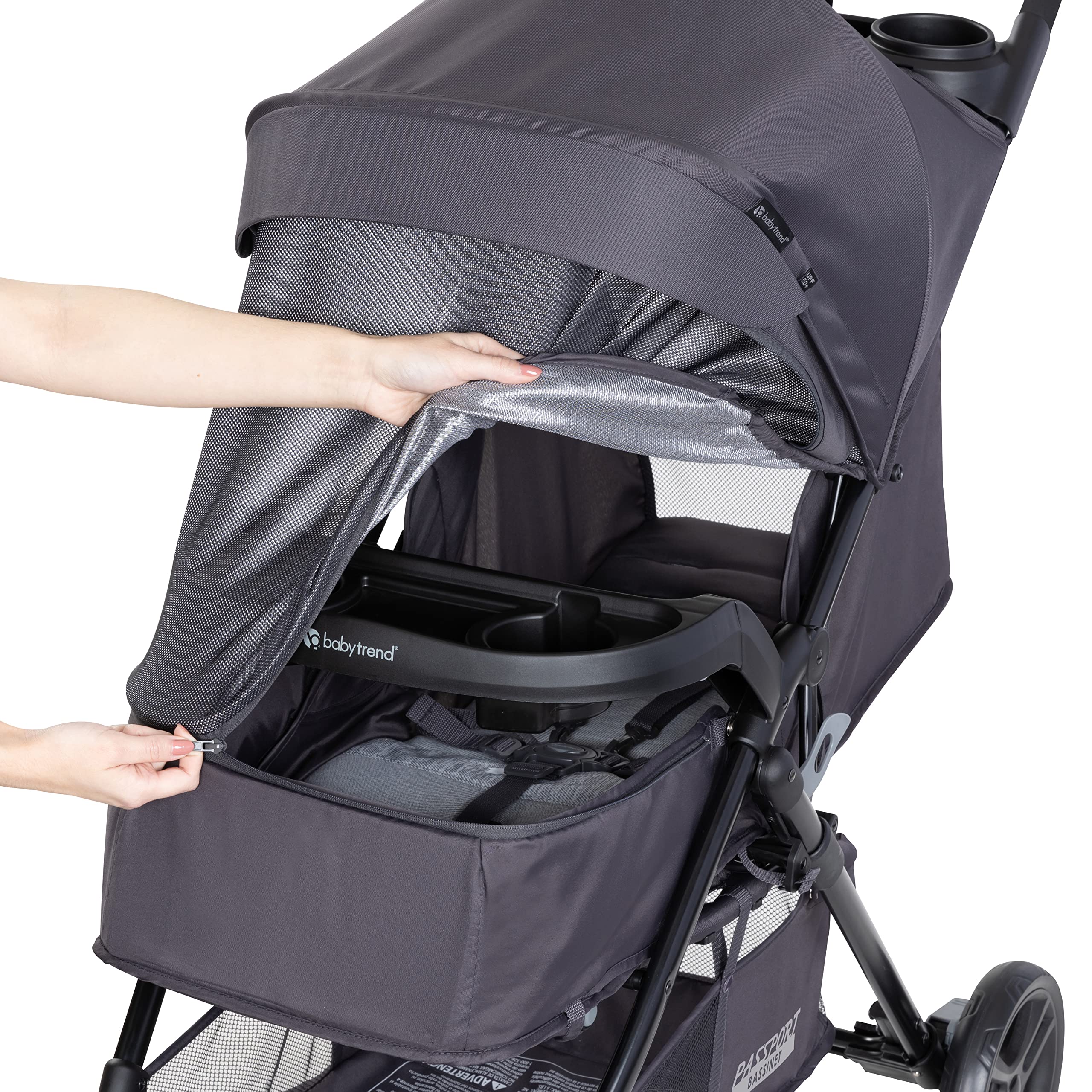 Baby Trend Passport Carriage Travel System, Silver Sky