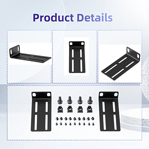 Rack Mount Kit Universal Adjustable 19 Inch Rack Ears for HP/ProCurve/Aruba/OfficeConnect/HPE and Other Switches