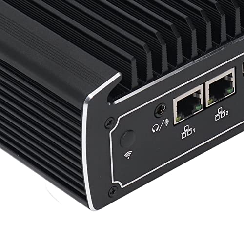 Naroote Mini Computer, Internal Fanless Aluminum Alloy Industrial Computer SSD 128G for Automation (US Plug)