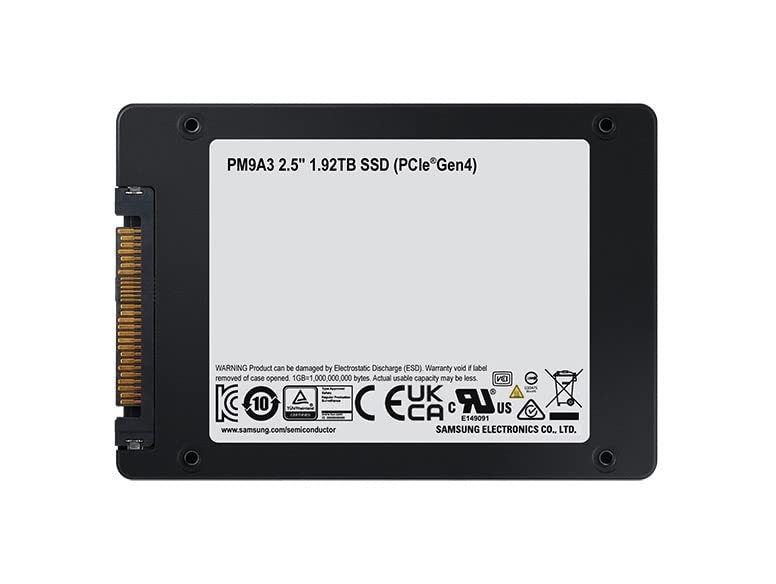 SAMSUNG PM9A3 SSD 2.5 U.2 NVME GEN 4 1.92TB