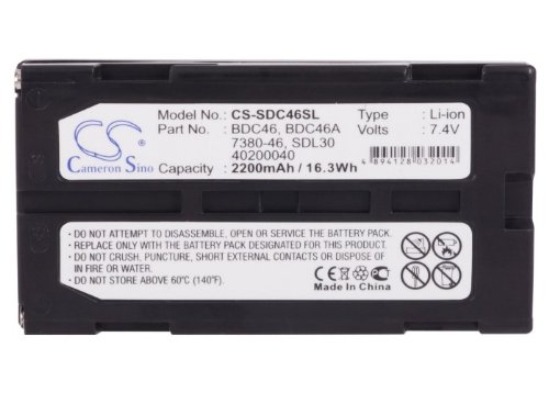 Aijos 7.4V Battery Replacement for Sokkia BDC46A, BDC-46A, BDC46B SET530RK, SET530RK3, SET550RX, SET6 30RK, SET600, SET610, SET630, SET630R, SET630R3, SET630RK