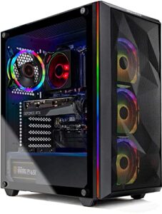 skytech gaming chronos gaming pc desktop – amd ryzen 7 3700x 3.6 ghz, rtx 3080, 1tb ssd, 16g ddr4 3200, 750w gold psu, 240mm aio, ac wi-fi, windows 10 home 64-bit (renewed premium)