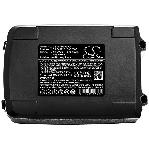 NCNDB Battery Replacement for Metabo SSD 18 LTX 200 BL, SSD18 LT, SSD18 LTX, SSE 18 LTX Compact, SSW 18, SSW 18 LT, SSW 18 LT/LTX, SSW 18 LTX 300 BL 6000mAh