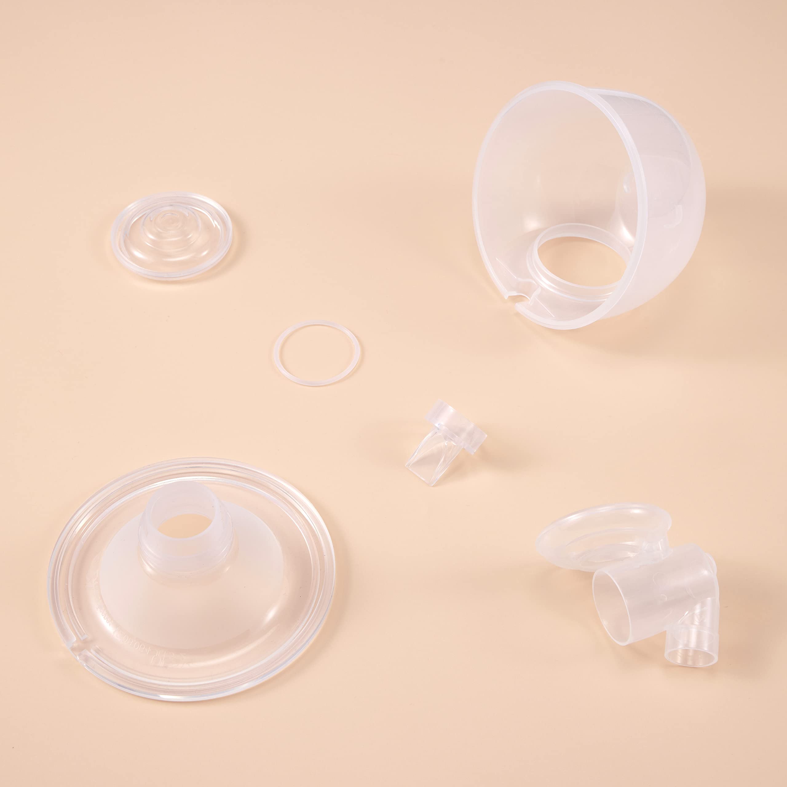 SYNPOS 2Pcs 21MM Flange Insert User Transparent Silicone Material for Wearable Breast Pumps