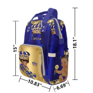 XOZOTY Gold Blue Hat Cute Baby Boy Diaper Bags with Name Waterproof Mummy Backpack Nappy Nursing Baby Bags Gifts Tote Bag for Women