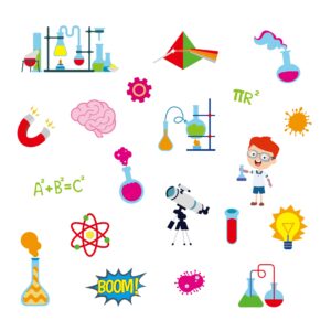 24 Sheets Science Temporary Tattoos, Birthday Decorations Science Party Favors