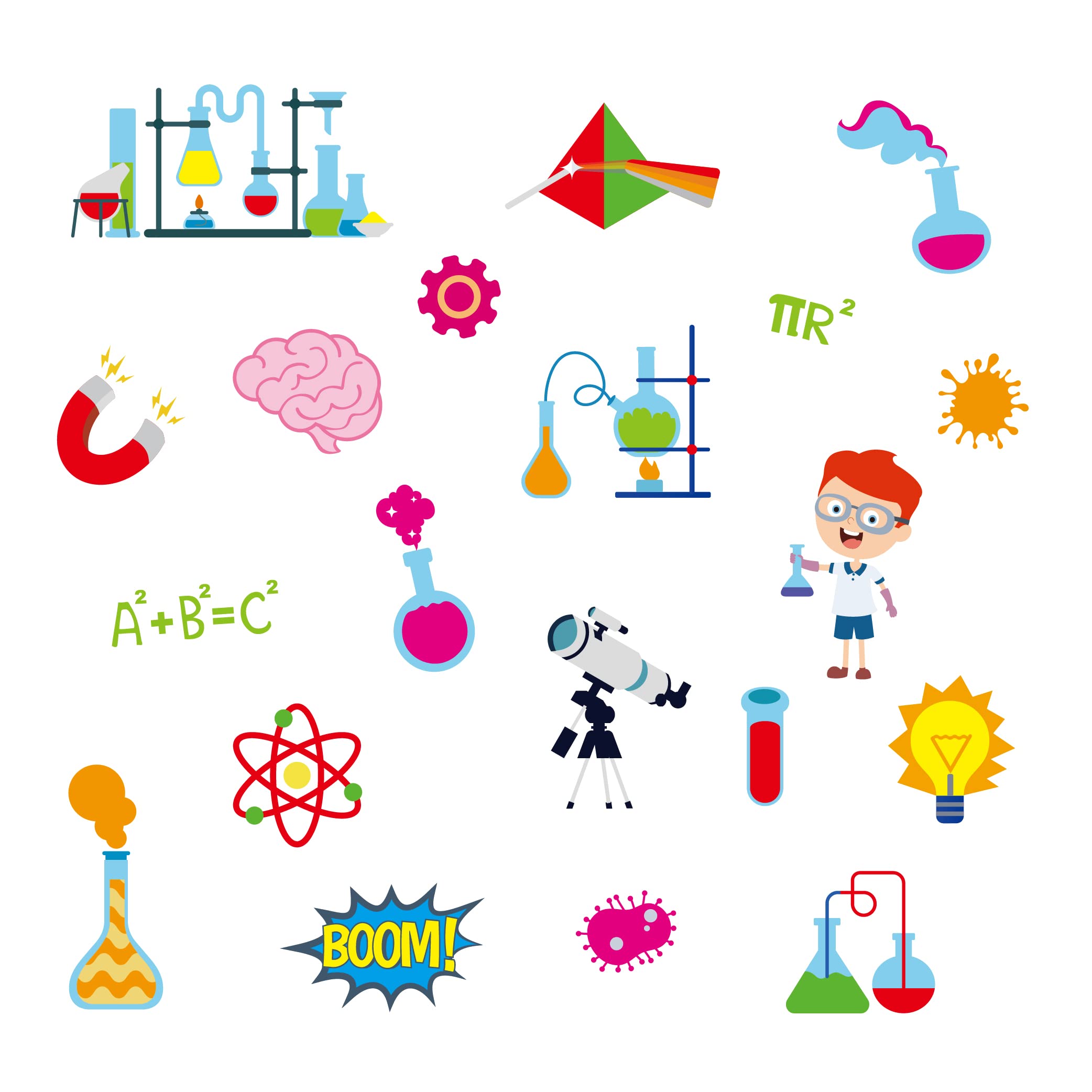 24 Sheets Science Temporary Tattoos, Birthday Decorations Science Party Favors