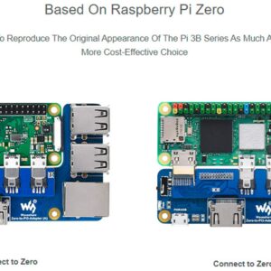 Raspberry Pi Zero to Pi 3B/3B+ Adapter, Based on Raspberry Pi Zero Series to Reproduce Original Appearance of Pi 3B/3B+, Alternative for Raspberry Pi 3 Model B/3B+, Compatible with Pi 3B/ 3B+ HATs