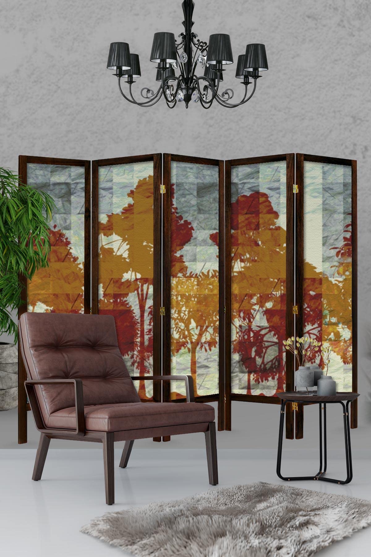 Autumn Poem Nature View Room Dividers