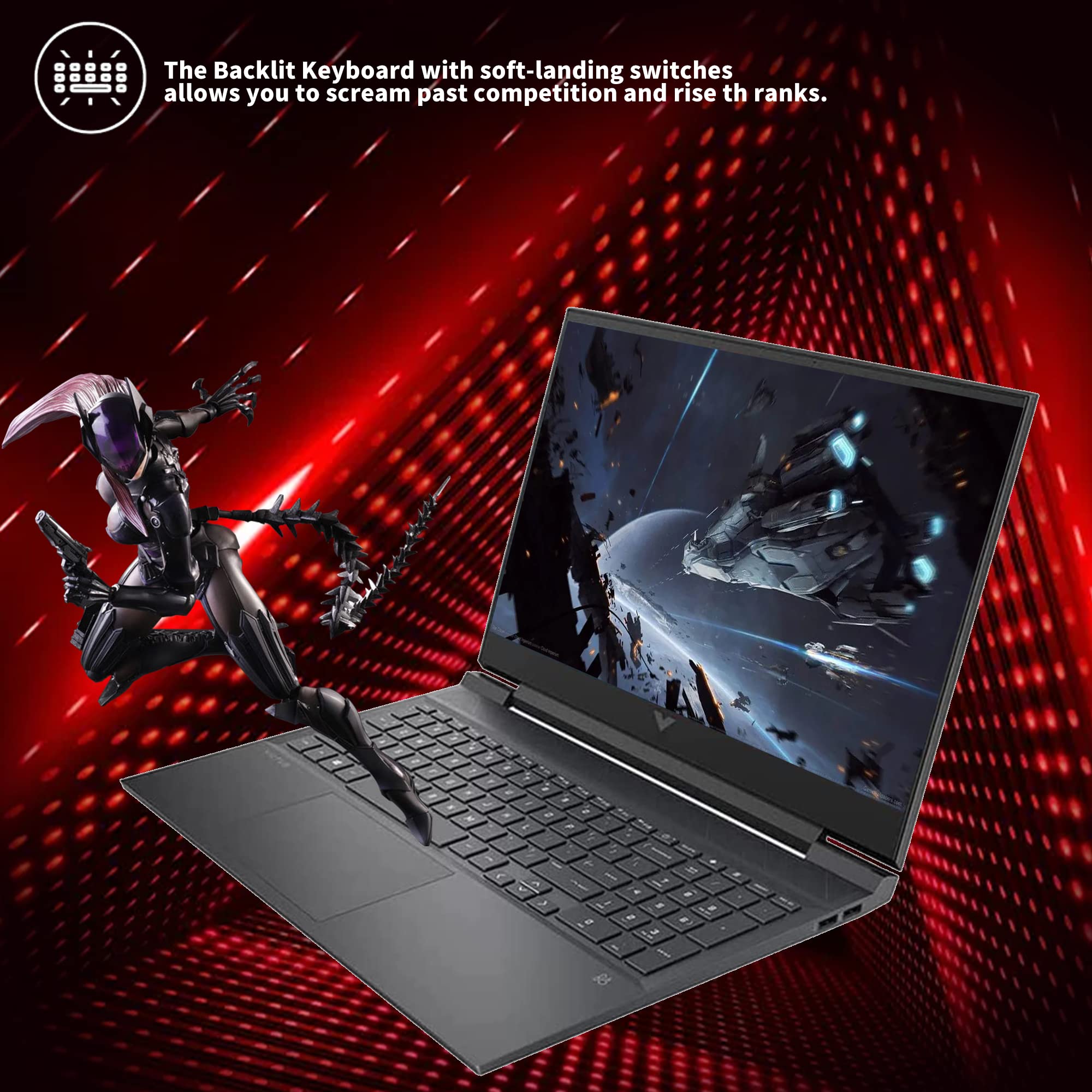 HP 2022 Victus 15.6" FHD Gaming Laptop, AMD Ryzen 7-5800H (Beats i7-10870H), 32GB RAM, 2TB PCIe SSD, NVIDIA GeForce RTX 3050 Ti, Backlit Keyboard, Win 11, Mica Silver, 32GB SnowBell USB Card