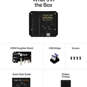 Argon ONE M.2 NVME Expansion Board for Raspberry Pi 4 | Supports M-Key M.2 NVME SSD | Only Compatible with Argon ONE V2 Cases