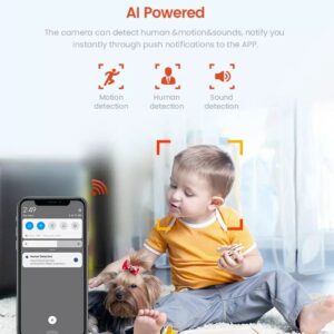 Two Way Audio Alarm 360 IP Baby Pet Cam Smart tuya Wireless Baby Sleep Monitoring Camera 1080P WiFi Audio Video Baby Monitor (WS-Q5)