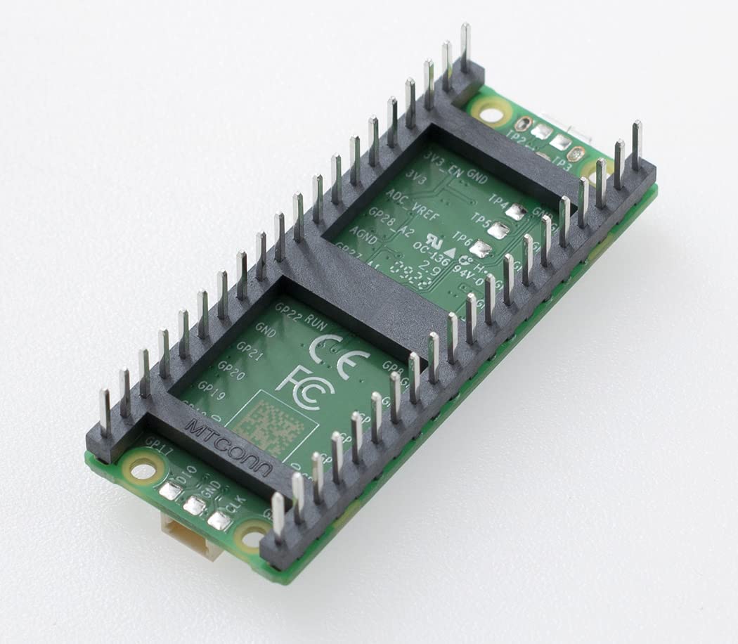 Coolwell Raspberry Pi Pico H Microcontroller Tiny Size Fast Board, Based On Official RP2040 Dual-Core Arm Cortex Processor,Configurable Pin Function