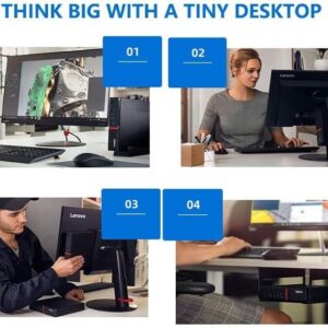 Lenovo ThinkCentre M910q Tiny Desktop Intel i7-7700T Up to 3.80GHz 32GB RAM New 1TB NVMe SSD Built-in AX210 Wi-Fi 6E BT HDMI Dual Monitor Support Wireless Keyboard and Mouse Win10 Pro (Renewed)