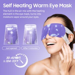 BeHoomi Steam Eye Mask, 10 Packs Heated Eye Mask, Self Heating Disposable SPA Warm Compress for Eyes Sleep Mask, Soothing Moist Heat Eye Masks, Travel Essentials & Relaxation Gifts (Lavender Scent)