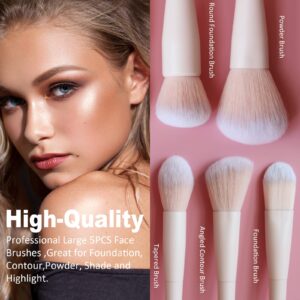 Makeup Brushes, Dpolla 15Pcs Complete Synthetic Makeup Brush Set with Professional Foundation Brushes Powder Concealers Eye shadows Blush Makeup Brush for Perfect Makeup (Pink)