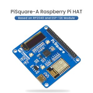 PiSquare - A Raspberry Pi HAT Based on RP2040 and ESP-12E Module, Made to Use Multiple Raspberry Pi Hats, Run Multiple Raspberry Pi Hats Wirelessly