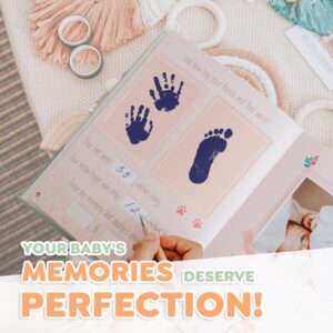 Kwii&Kwii - First-Year Baby Memory Book - Woodland Animals Theme - 80 Pages - Keepsake Album for Boys and Girls