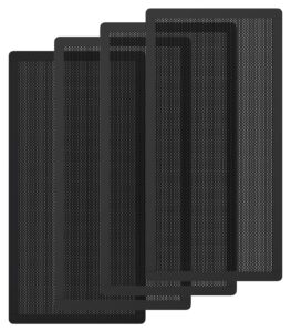 moko 140 x 280mm pc case magnetic dust mesh filter, 0.5mm pvc mesh hole computer cooler fan dust filter, magnetic frame dustproof mesh filter cover fan filter grills for computer pc case - 4pcs