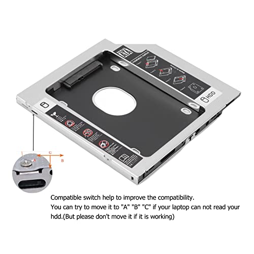 Universal 9.5mm HDD Caddy Bay Durable Aluminum Alloy to