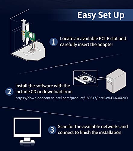 Teday 10DB Antennas WiFi 6E PCIE Adapter Intel AX210 Bluetooth 5.3 Wireless 5374Mbps 2 in 1 Tri Band 2.4G/5G/6Ghz WiFi 6 Network Card for PC Desktop Windows 10 11