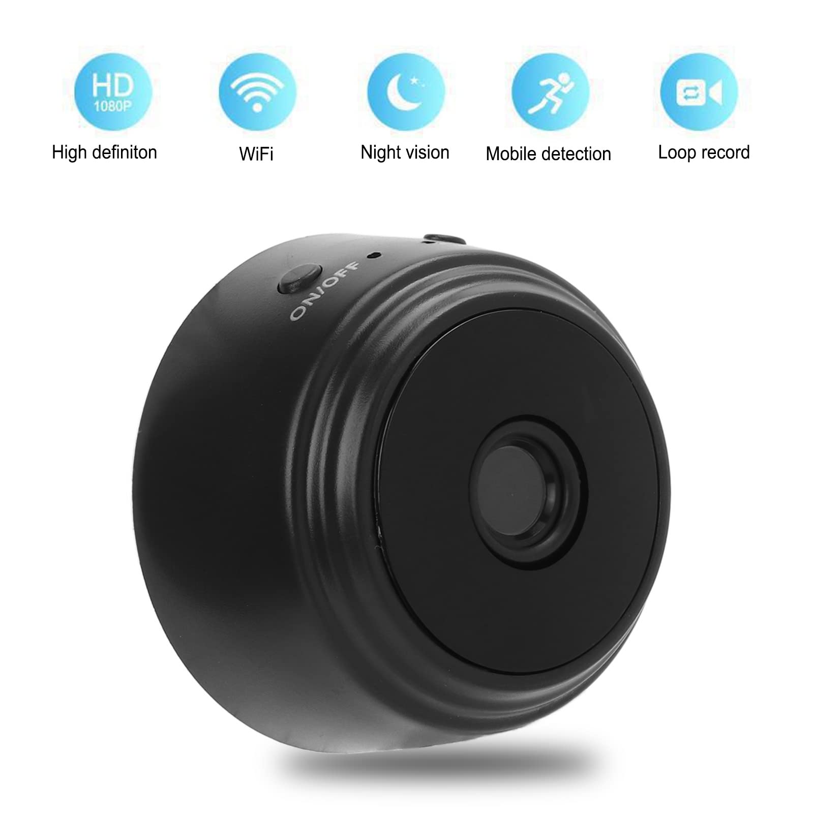 Heayzoki Security Camera, 150° Wide Angle Home Camera Intelligent Night Vision Remote Monitor for Home Security, Support Tf Card 128Gb, App Remote Realtime Monitoring