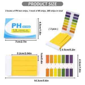 pH Test Strips, pH 1-14 Litmus Paper pH Test Strips, Universal Indicator Litmus Test Paper, Acid Alkali Test Paper, pH Test Strips for Water, Soil, Cosmetic (3)