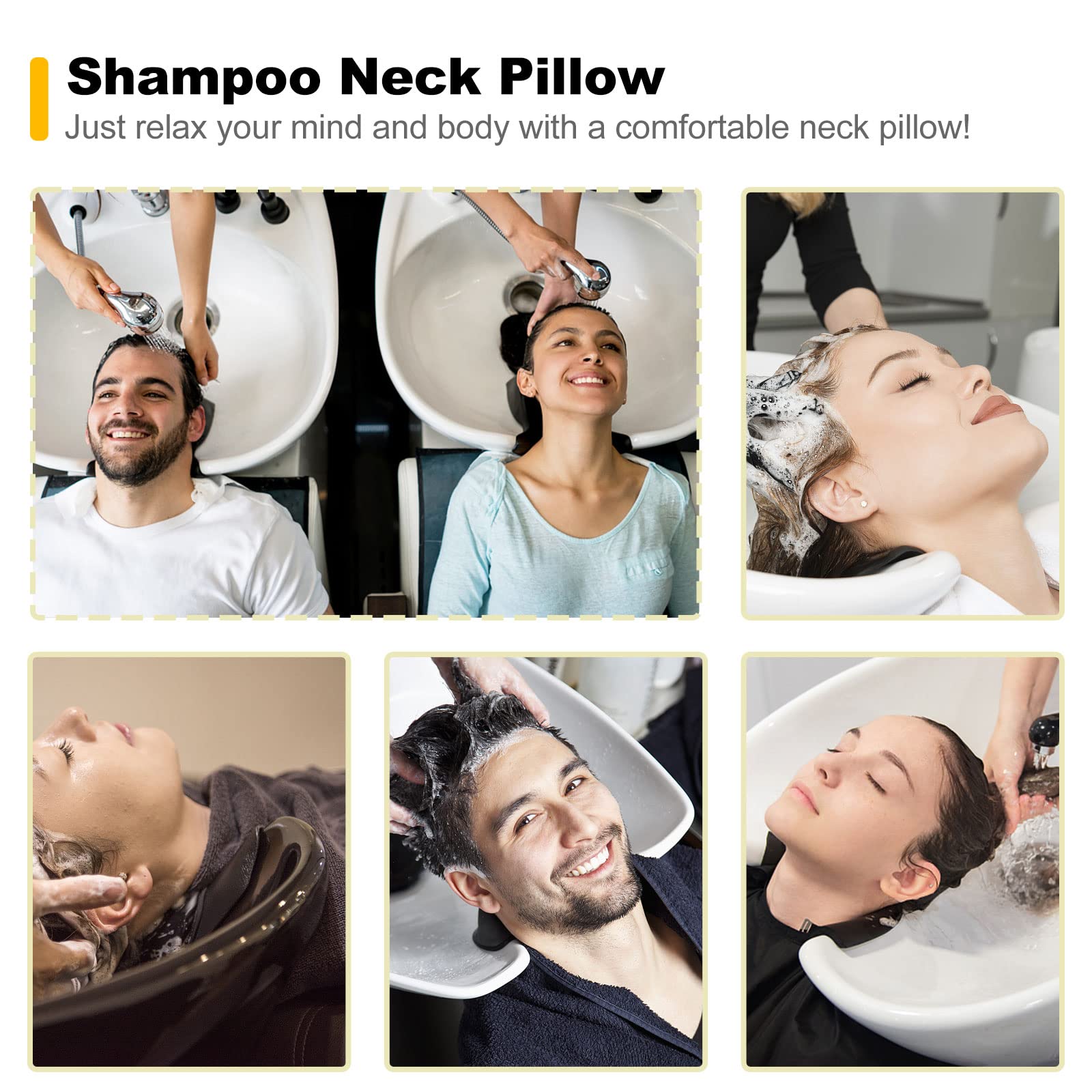 AISEELY Shampoo Bowl Neck Rest for Salon, Salon Shampoo Neck Rest Cushion, Professional Shampoo Bowl Neck Cushion, Silicone Salon Sink Neck Rest for Wash Basin Hair Washing Tray for Sink at Home