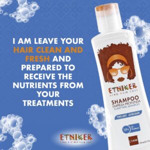 ETNIKER Deep-Cleansing Clarifying Shampoo | Afro-textured, Curly & Wavy hair | Remove Build-Up & Restore Shine | Free from Salt and Parabens | by L’mar | Size: 8.4 fl oz (250 mL)